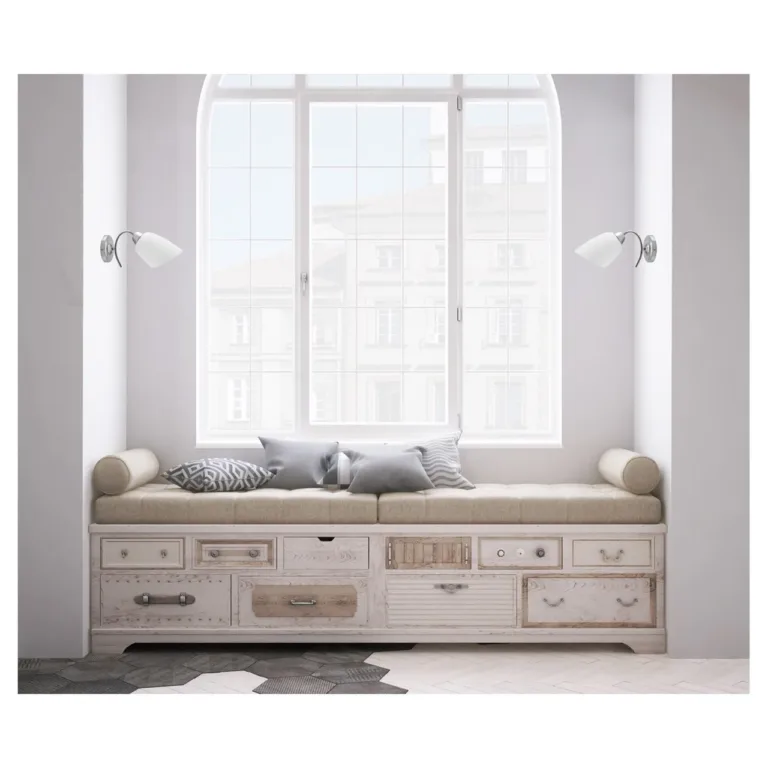 Activejet NIKITA 1P 300x150x120 mm niklivärvi E27 seinavalgusti elutuppa ja magamistuppa