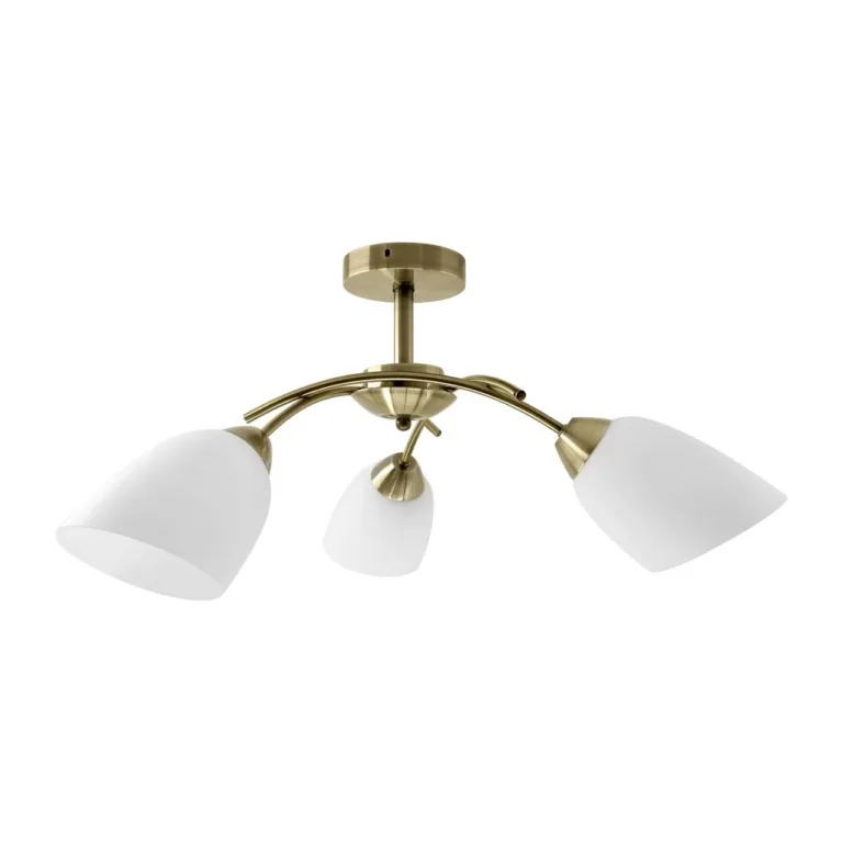 Activejet NIKITA 3P Patyna 70 cm elegantne klaas- ja metallist laelühter 3xE27 elutuppa ja magamistuppa
