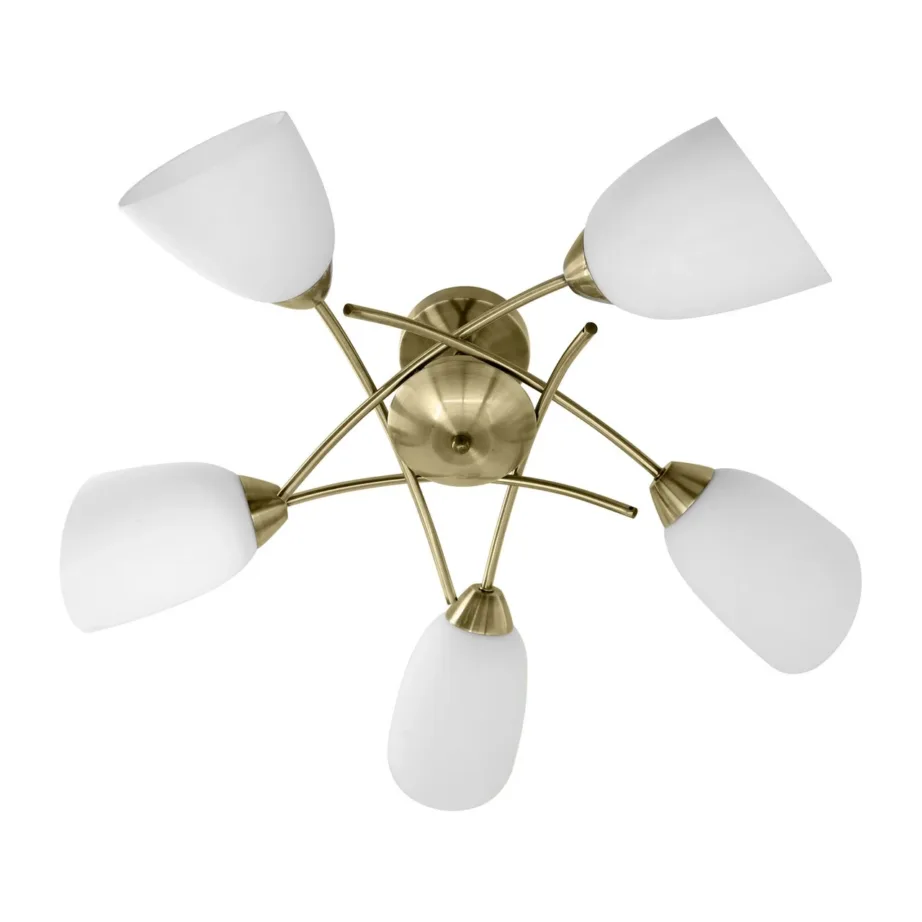Activejet NIKITA 5P Patyna 70 cm 5xE27 metallist laelühter elutuppa, patine klaas, IP20