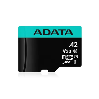 ADATA Premier Pro AUSDX128GUI3V30SA2-RA1 128 GB MicroSDXC UHS-I U3 V30 mälukaart, 100/80 MB/s, veekindel, must/sinine, SD-adapteriga