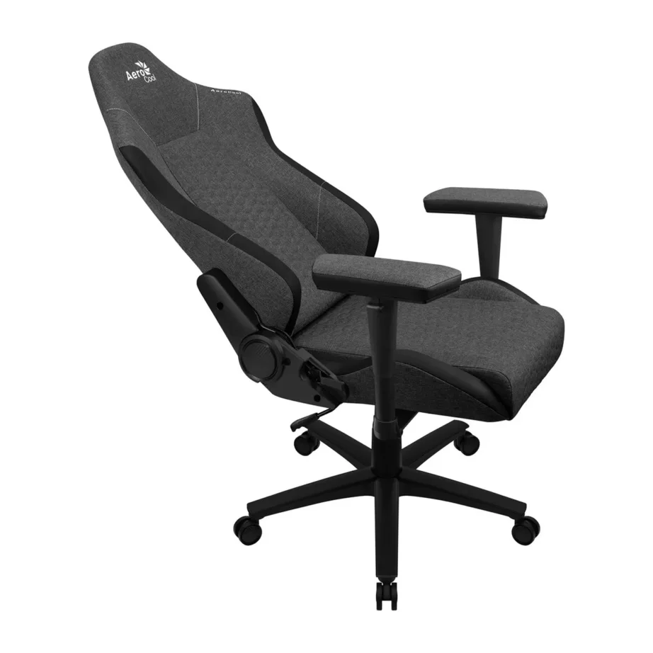 Aerocool AEROCROWN-ASH-BLACK 150 kg ergonoomiline mänguritool, AeroWeave kangas, must, reguleeritavad käetoed, terasraam, 123–133 cm – 4
