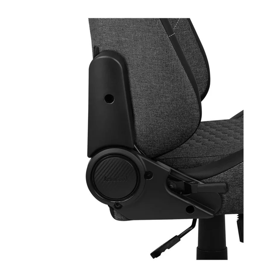 Aerocool AEROCROWN-ASH-BLACK 150 kg ergonoomiline mänguritool, AeroWeave kangas, must, reguleeritavad käetoed, terasraam, 123–133 cm – 5
