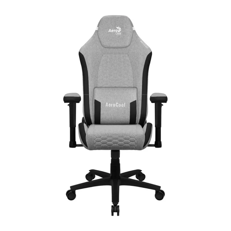 Aerocool AEROCROWN-ASH-GREY ergonoomiline hall mänguritool, kõrge tihedusega polster, 2D käetoed, AeroWeave kangas, terasraam, max 150 kg