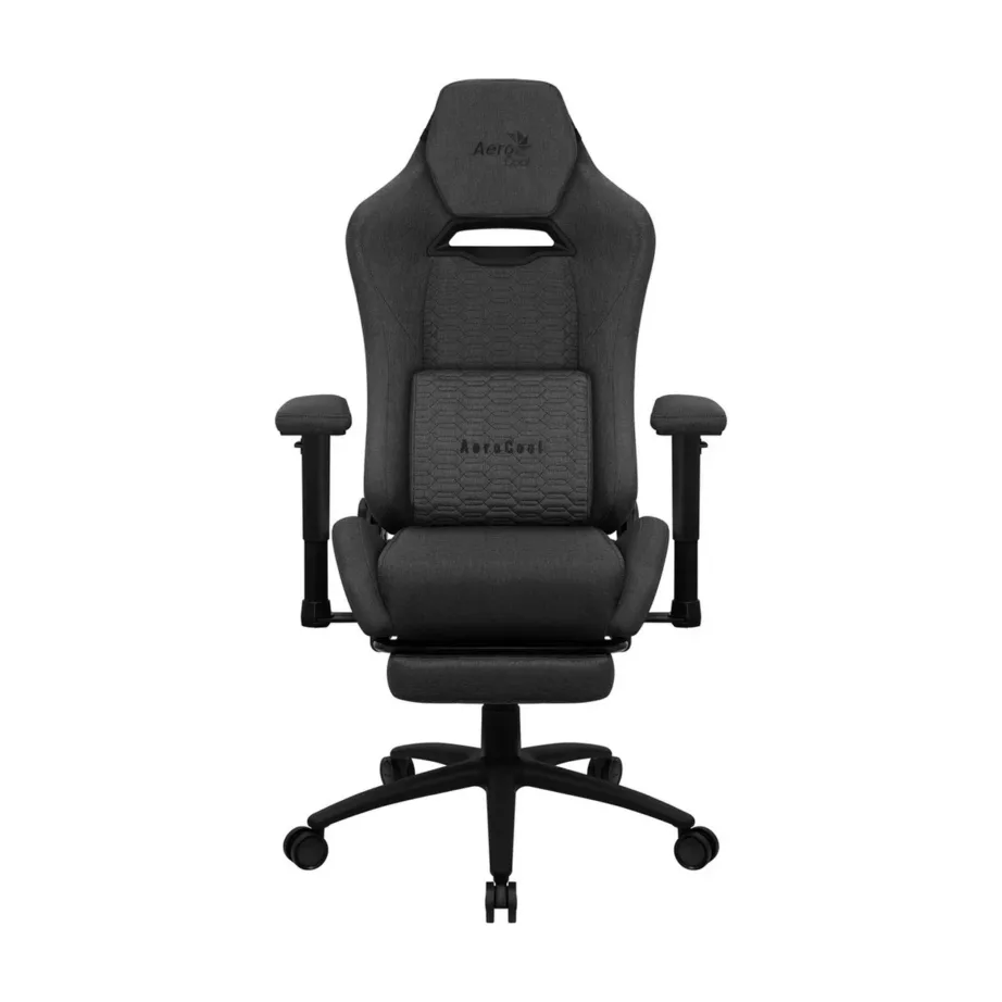 Aerocool AEROROYAL-ASH-BLACK ergonoomiline mänguritool, 52x52x123–133 cm, AeroWeave materjal, jalatoega, must, terasraam, 2D käetoed, max 150 kg – 2