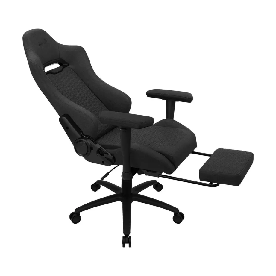 Aerocool AEROROYAL-ASH-BLACK ergonoomiline mänguritool, 52x52x123–133 cm, AeroWeave materjal, jalatoega, must, terasraam, 2D käetoed, max 150 kg – 3