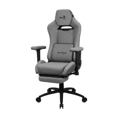 Aerocool AEROROYAL-ASH-GREY ergonoomiline hall mänguritool, terasraam, AeroWeave kangas, 2D käetoed, jalgade tugi, kuni 150 kg
