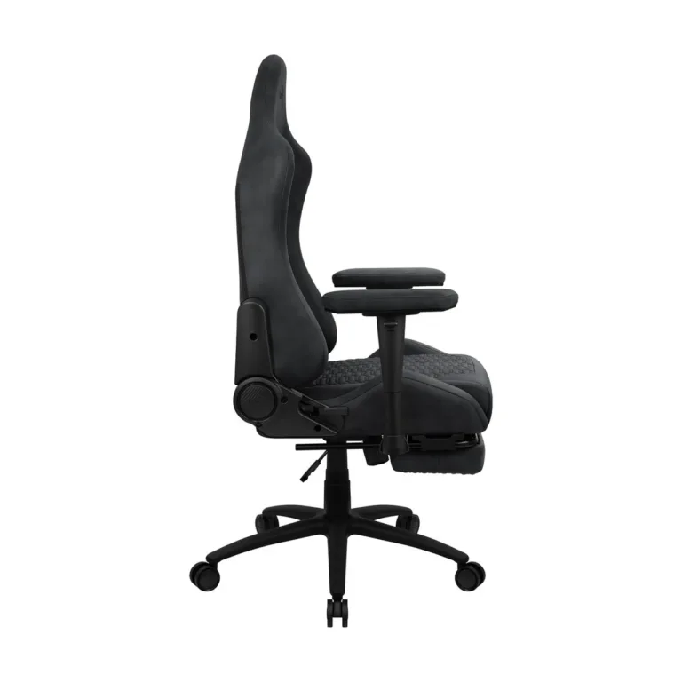 Aerocool AEROROYAL-SLATE-GREY hall 133 cm pöörlev ergonoomiline mänguritool, jalgade toega, AeroSuede, terasraam, 2D käetoed, 150 kg kandevõime