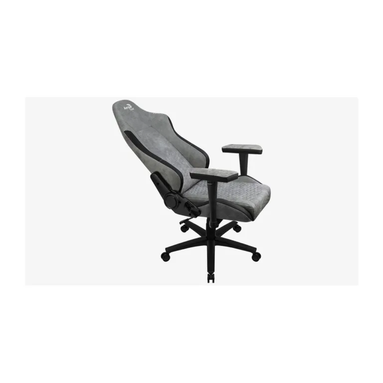 Aerocool Crown AEROCROWN-STONE-GREY 52x52 cm hall kunstnahast universaalne mänguritool, 2D reguleeritavate polsterdatud käetugede ja AeroSuede kattega, terasraam, maksimaalne kandevõime 150 kg