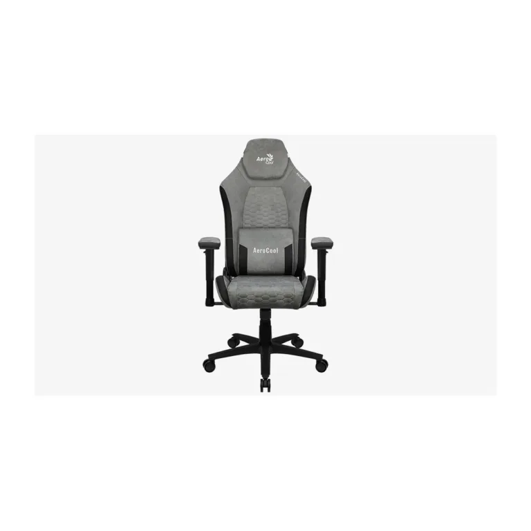 Aerocool Crown AEROCROWN-STONE-GREY 52x52 cm hall kunstnahast universaalne mänguritool, 2D reguleeritavate polsterdatud käetugede ja AeroSuede kattega, terasraam, maksimaalne kandevõime 150 kg