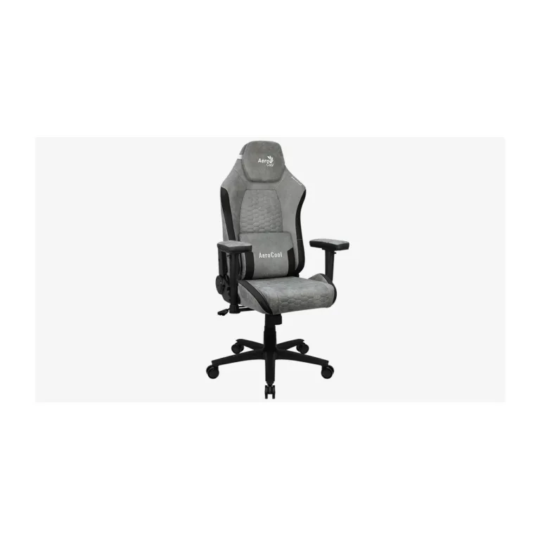 Aerocool Crown AEROCROWN-STONE-GREY 52x52 cm hall kunstnahast universaalne mänguritool, 2D reguleeritavate polsterdatud käetugede ja AeroSuede kattega, terasraam, maksimaalne kandevõime 150 kg
