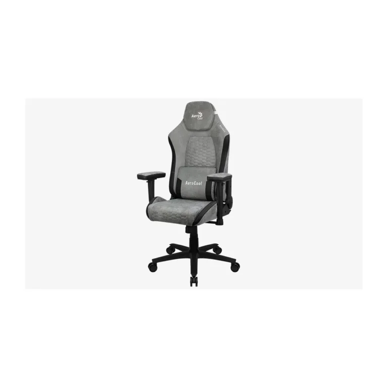 Aerocool Crown AEROCROWN-STONE-GREY 52x52 cm hall kunstnahast universaalne mänguritool, 2D reguleeritavate polsterdatud käetugede ja AeroSuede kattega, terasraam, maksimaalne kandevõime 150 kg