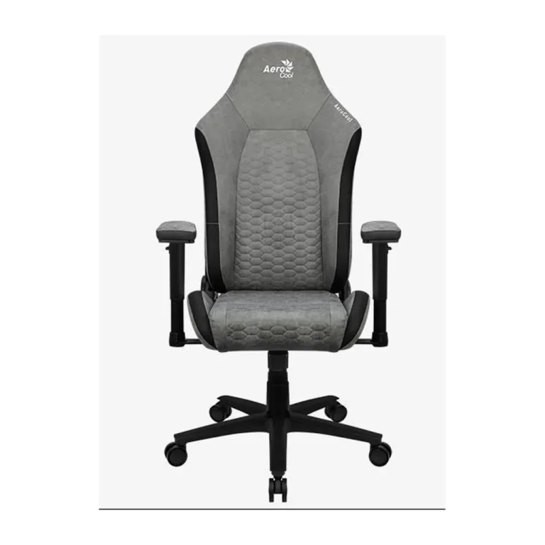 Aerocool Crown AEROCROWN-STONE-GREY 52x52 cm hall kunstnahast universaalne mänguritool, 2D reguleeritavate polsterdatud käetugede ja AeroSuede kattega, terasraam, maksimaalne kandevõime 150 kg