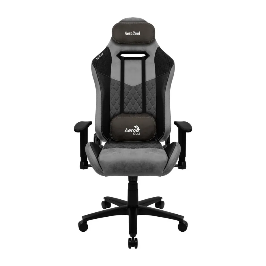 Aerocool DUKE AEROAC-280DUKE-BK 69x70x125-135 cm must/hall mänguritool, reguleeritavad 2D käetoed, seljatoe kalle 90–180°, kuni 150 kg