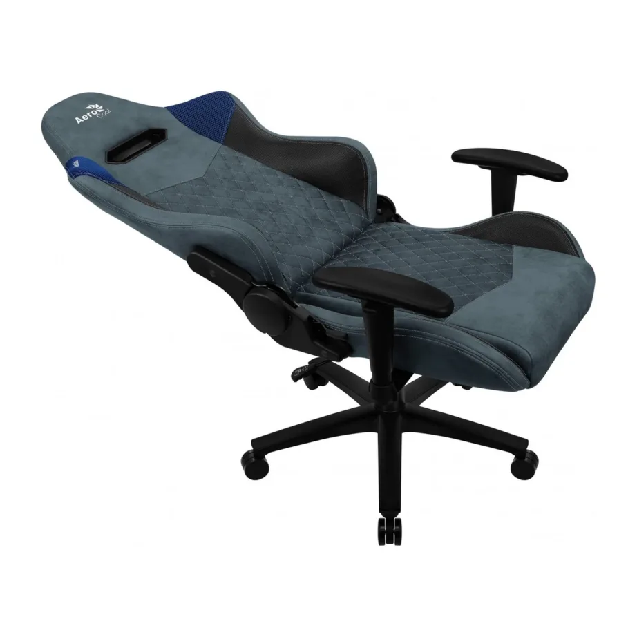 Aerocool DUKE AEROAC-280DUKE-BK/BL 125–150 kg must-sinine reguleeritav mänguritool faux nahaga, terasraam, 2D käetoed, 83 cm seljatugi – 6