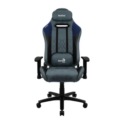 Aerocool DUKE AEROAC-280DUKE-BK/BL 125–150 kg must-sinine reguleeritav mänguritool faux nahaga, terasraam, 2D käetoed, 83 cm seljatugi