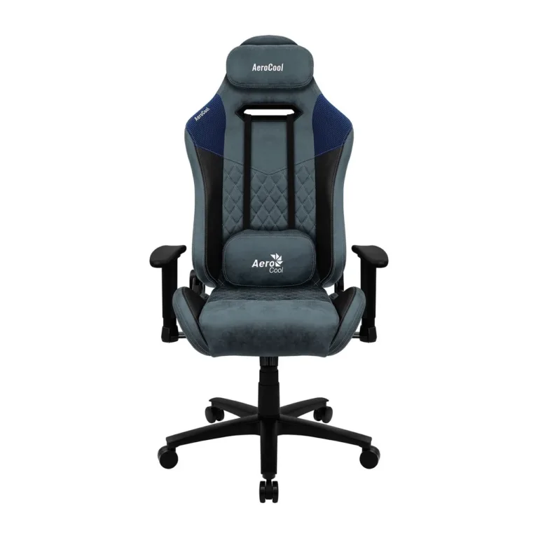 Aerocool DUKE AEROAC-280DUKE-BK/BL 125–150 kg must-sinine reguleeritav mänguritool faux nahaga, terasraam, 2D käetoed, 83 cm seljatugi