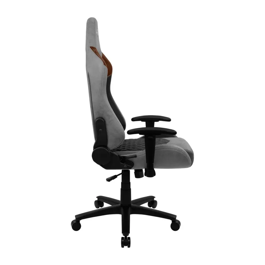 Aerocool DUKE AEROAC-280DUKE-GREY 69x70x125-135 cm must/hall universaalne mänguritool, 2D käetoed, kiikmehhanism, terasraam, kunstnahk, max 150 kg – 5