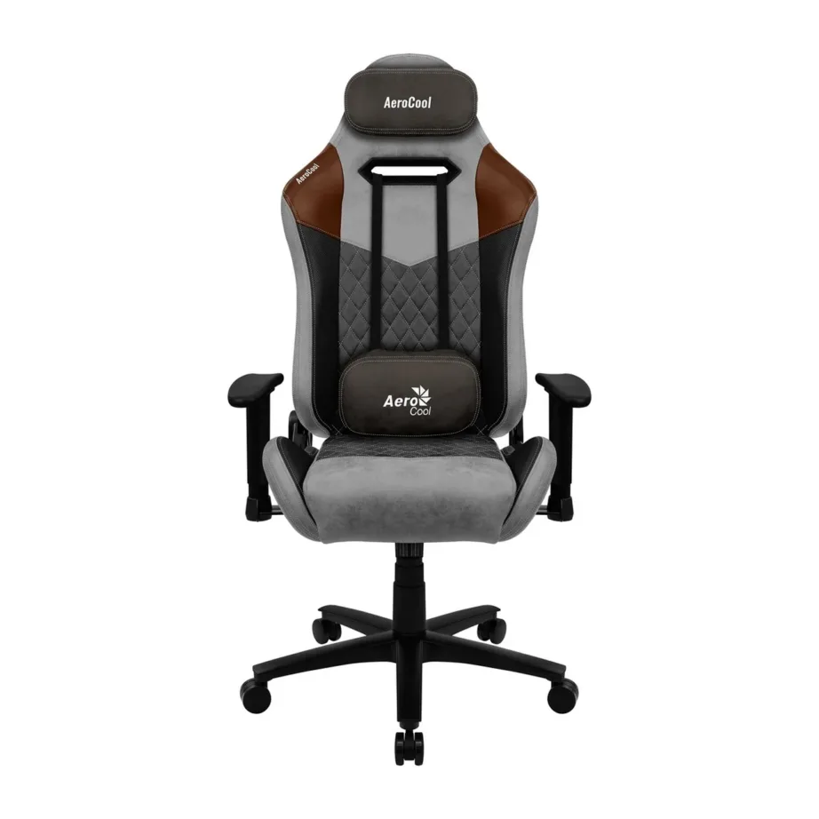 Aerocool DUKE AEROAC-280DUKE-GREY 69x70x125-135 cm must/hall universaalne mänguritool, 2D käetoed, kiikmehhanism, terasraam, kunstnahk, max 150 kg