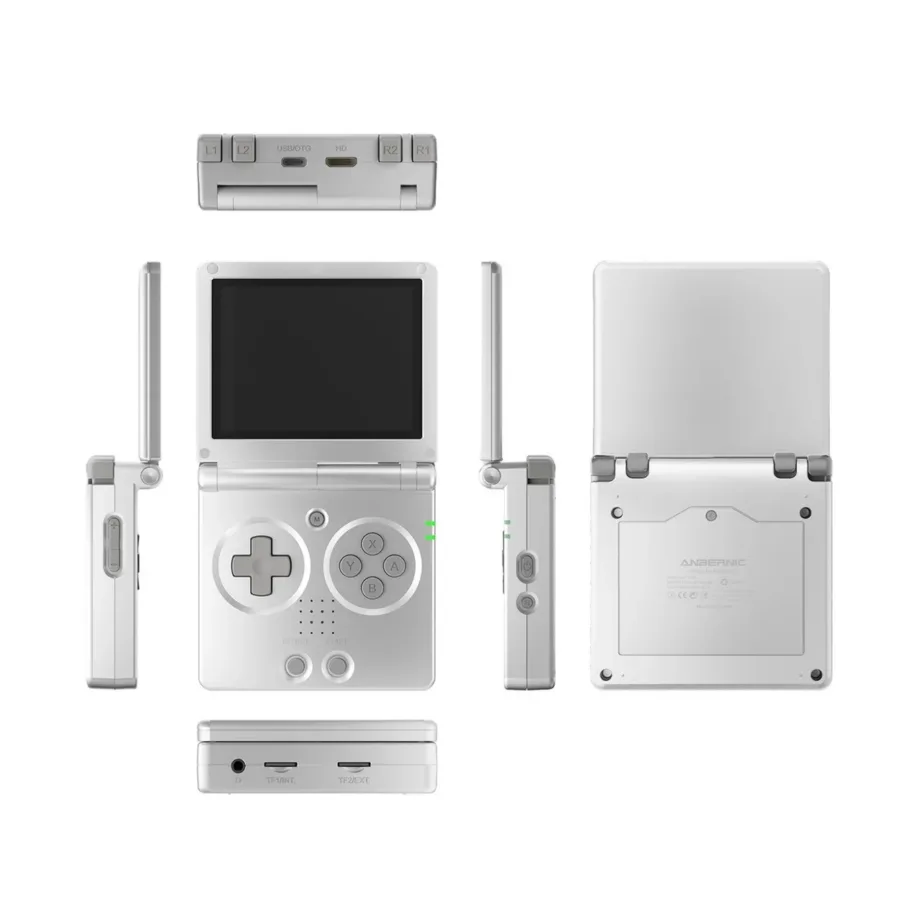 ANBERNIC RG35XX SP Silver kokkupandav 3,5″ IPS retro mängukonsool Bluetooth/Wi-Fi, kuni 512 GB microSD tugi, 8 h aku – 7