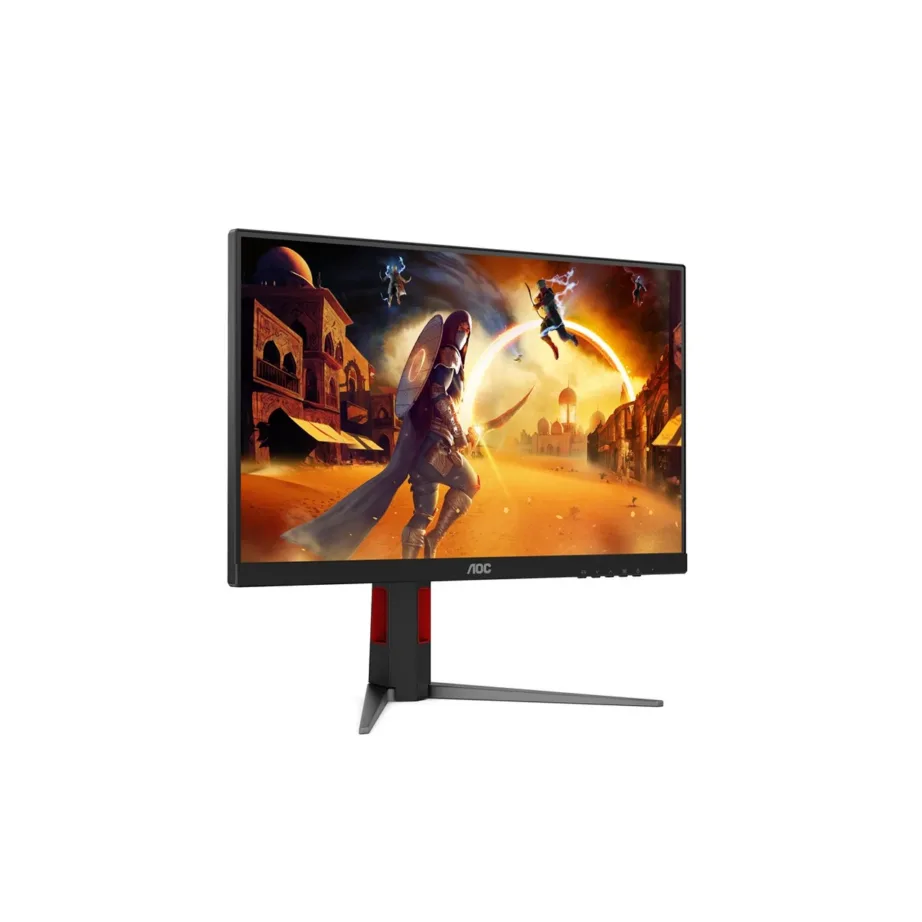 AOC 24G4HA 23,8″ 200 Hz Fast IPS Full HD mängurimonitor, HDR10, 1 ms, reguleeritav kõrgus, must/punane, sisseehitatud kõlaritega – 3