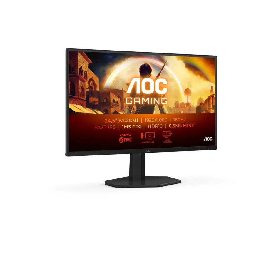 AOC 25G42E 24,5″ 180 Hz Fast IPS LED mängurimonitor, Full HD, HDR10, must/punane, raamita disain – 3