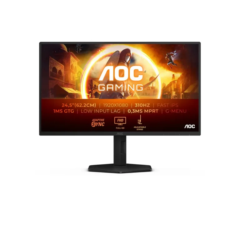AOC 25G4SXU 24,5'' 310Hz Fast IPS Full HD must-hall mängurimonitor, 1 ms, HDR10, Nvidia G-SYNC, VESA, kõrguse reguleerimine