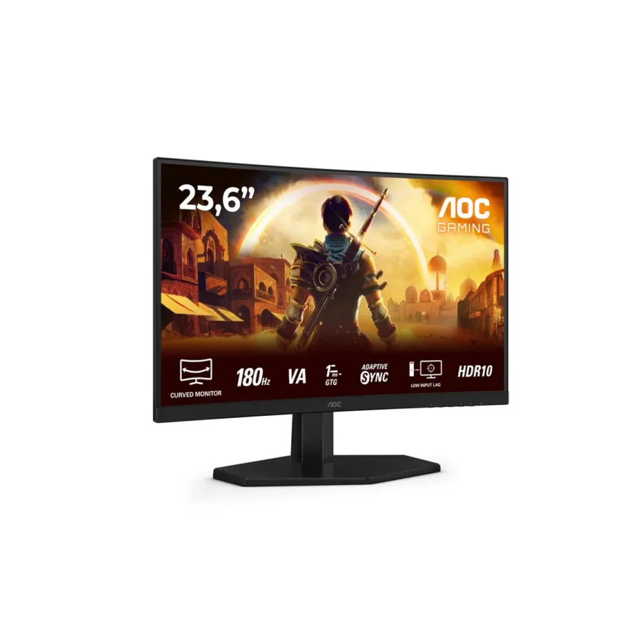 AOC C24G42E 23,6” 180 Hz kumer Full HD LED mängurimonitor, must, VA-paneel, 4 ms, HDR10, sisseehitatud kõlaritega – 12