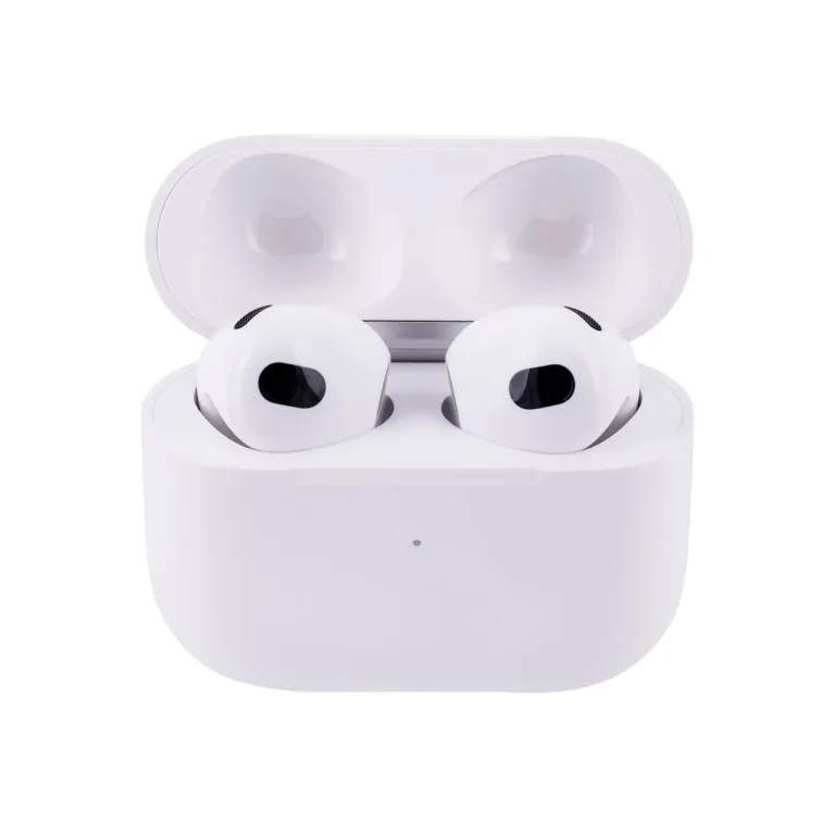 Apple AirPods 3. põlvkond MPNY3TY/A valged IPX4 juhtmevabad in-ear kõrvaklapid Lightning-laadimiskarbiga, H1 kiip, kuni 6 tundi kasutusaega, sobib Apple seadmetele