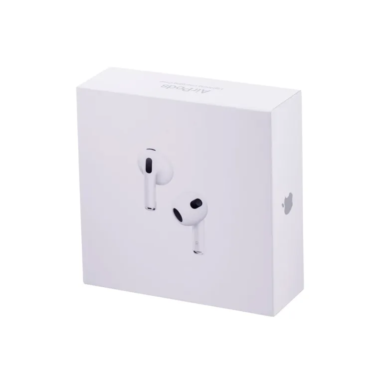 Apple AirPods 3. põlvkond MPNY3TY/A valged IPX4 juhtmevabad in-ear kõrvaklapid Lightning-laadimiskarbiga, H1 kiip, kuni 6 tundi kasutusaega, sobib Apple seadmetele