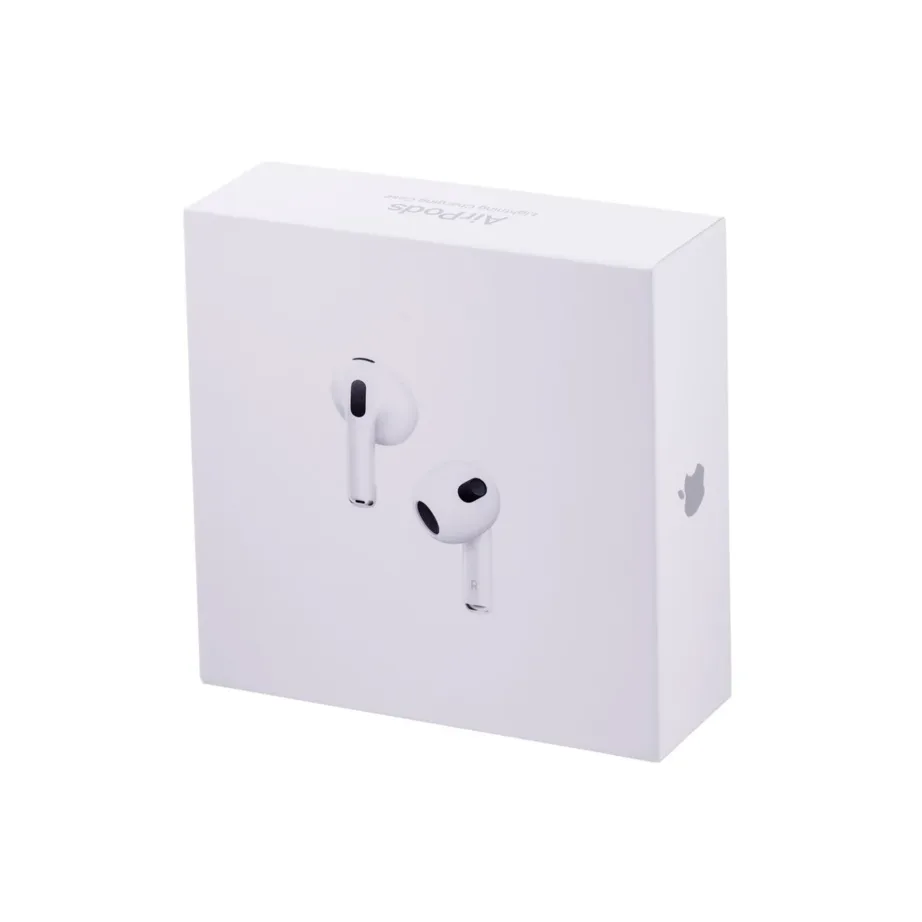 Apple AirPods 3. põlvkond MPNY3TY/A valged IPX4 juhtmevabad in-ear kõrvaklapid Lightning-laadimiskarbiga, H1 kiip, kuni 6 tundi kasutusaega, sobib Apple seadmetele – 4