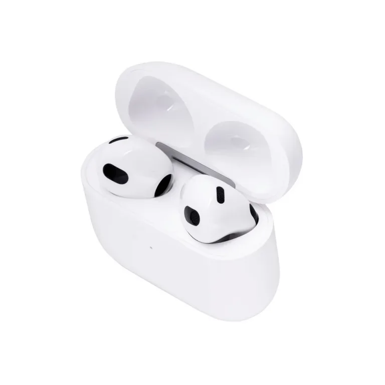 Apple AirPods 3. põlvkond MPNY3TY/A valged IPX4 juhtmevabad in-ear kõrvaklapid Lightning-laadimiskarbiga, H1 kiip, kuni 6 tundi kasutusaega, sobib Apple seadmetele