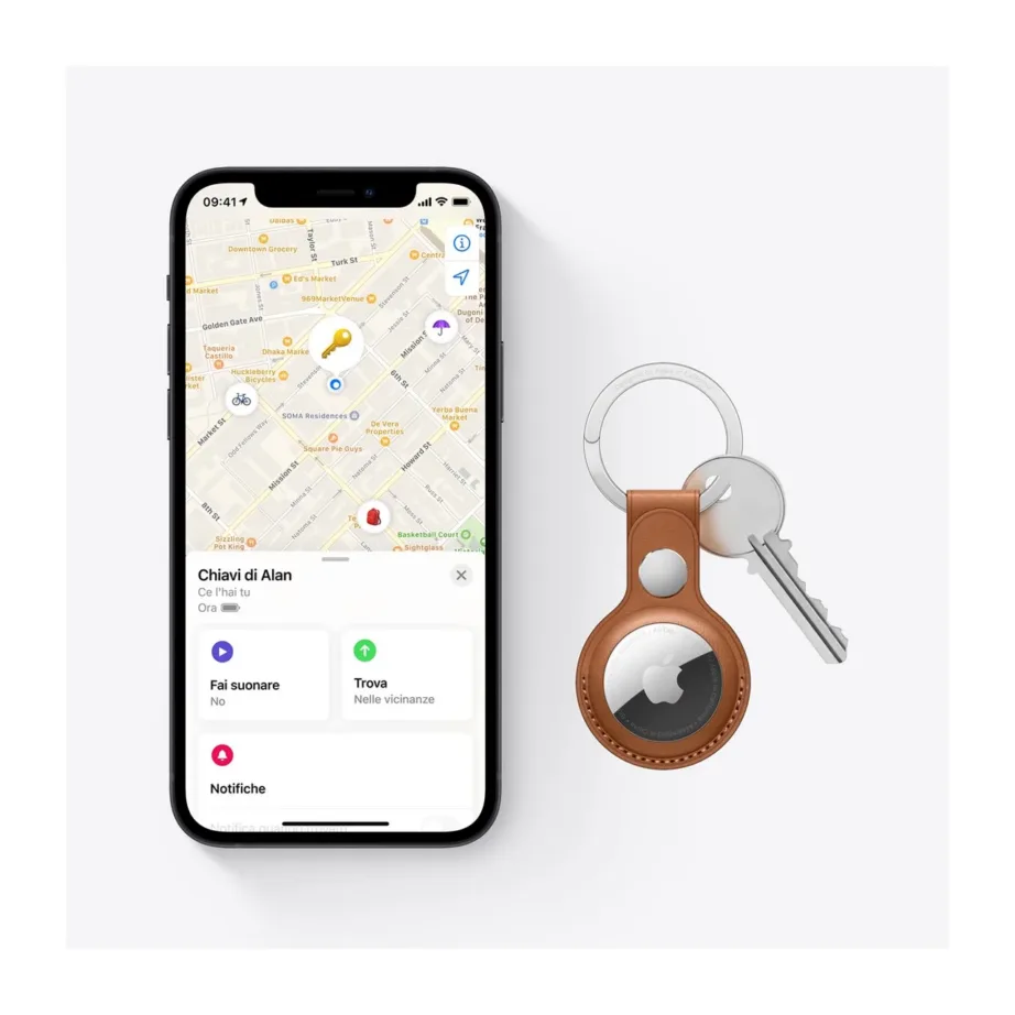 Apple AirTag MX532ZY/A hõbe/valge 31,9 mm IP67 Bluetooth esemeotsija iOS 14-le, 1 tk – 5