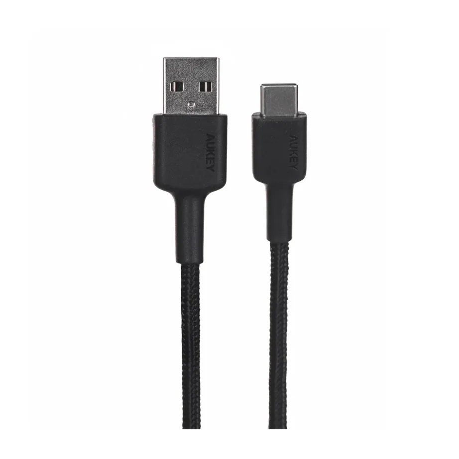 AUKEY CB-CD30 0,9 m must nailonpunutisest USB-A–USB-C kaabel kiirlaadimise ja USB PD 3.0 toega – 6