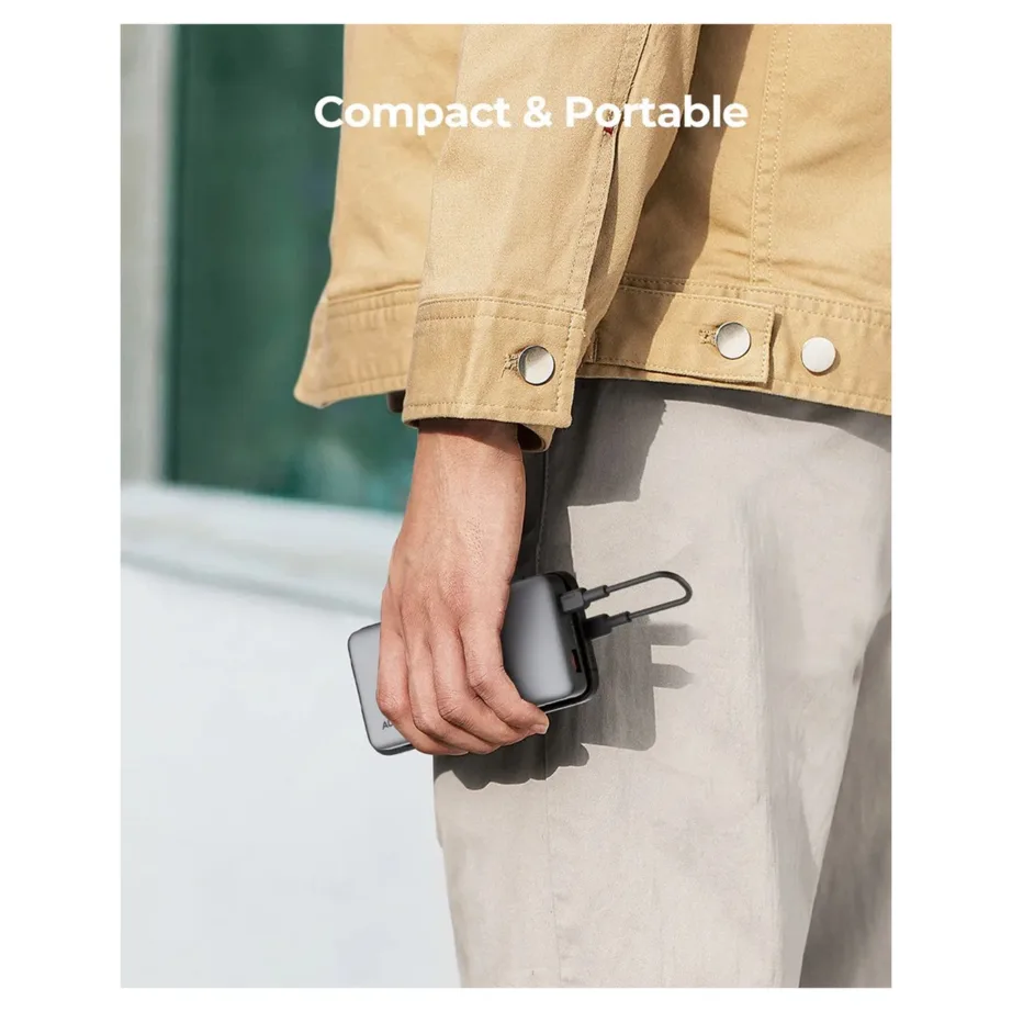 AUKEY PB-Y41 10000mAh hall LiPo akupank USB-C sisendiga, 2 seadmele – 2