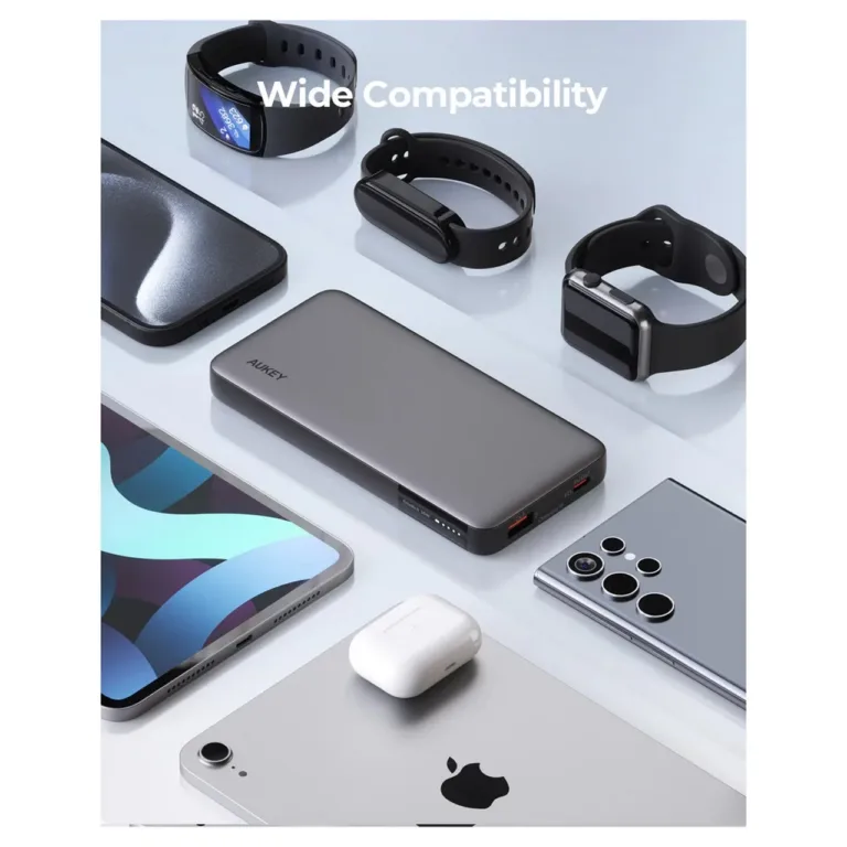 AUKEY PB-Y41 10000mAh hall LiPo akupank USB-C sisendiga, 2 seadmele