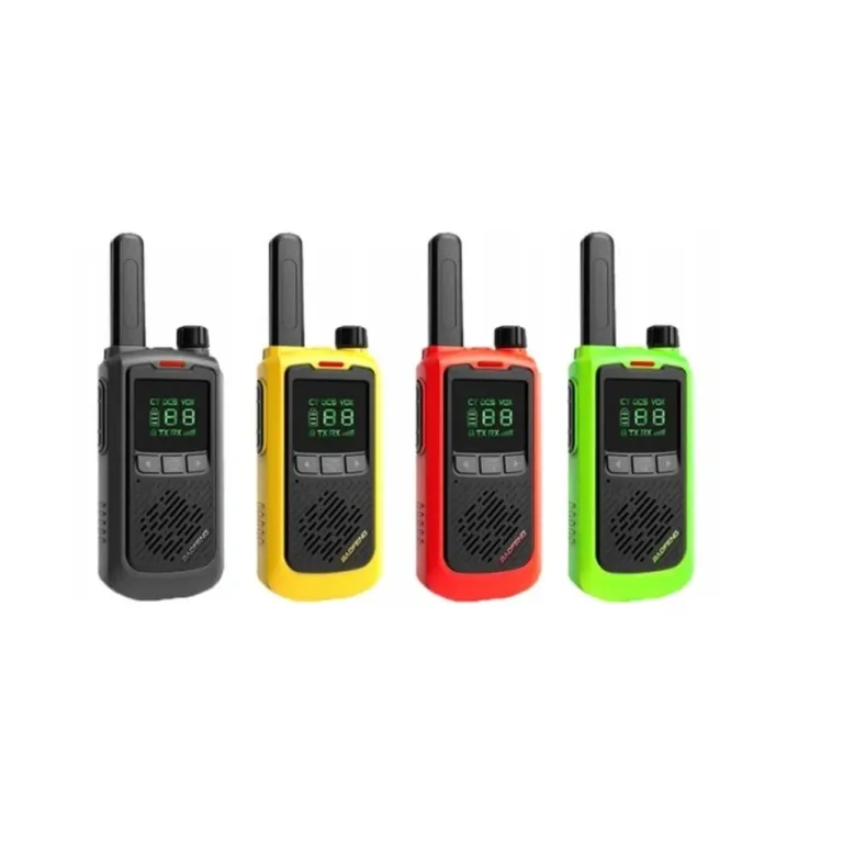 Baofeng BF-T17 16-kanaliline roheline PMR raadiosaatja (2 tk komplektis, 10 km ulatus, VOX-funktsioon, mürasummutus, 1500 mAh aku, lastele ja täiskasvanutele)