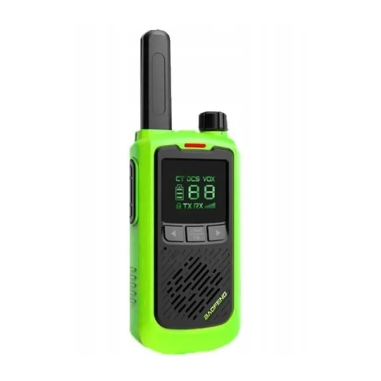 Baofeng BF-T17 16-kanaliline roheline PMR raadiosaatja (2 tk komplektis, 10 km ulatus, VOX-funktsioon, mürasummutus, 1500 mAh aku, lastele ja täiskasvanutele)