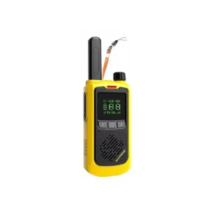Baofeng BF-T17 2 tk kollane laste PMR raadiosaatja komplekt, 16 kanalit, 10 km ulatus, 1500 mAh laetava akuga