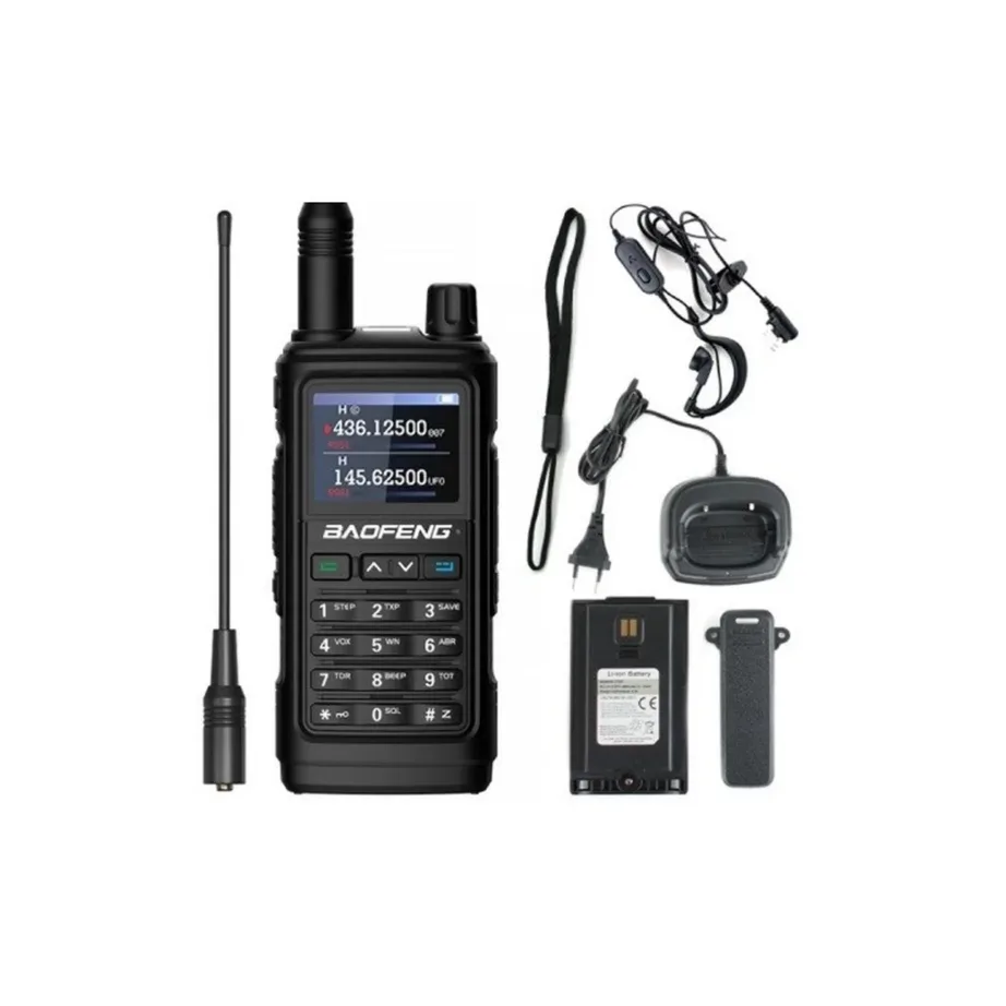 Baofeng UV-17E 2 tk 5W must raadiosaatja, 10 km ulatus, 1800mAh aku, VOX ja FM-raadio