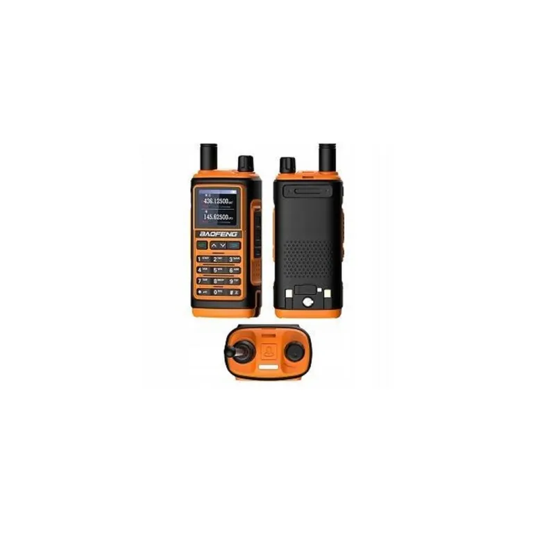 Baofeng UV-17E 2 tk 5W oranžid juhtmevabad raadiosaatjad, 10 km, VOX/1800mAh/FM/taskulamp