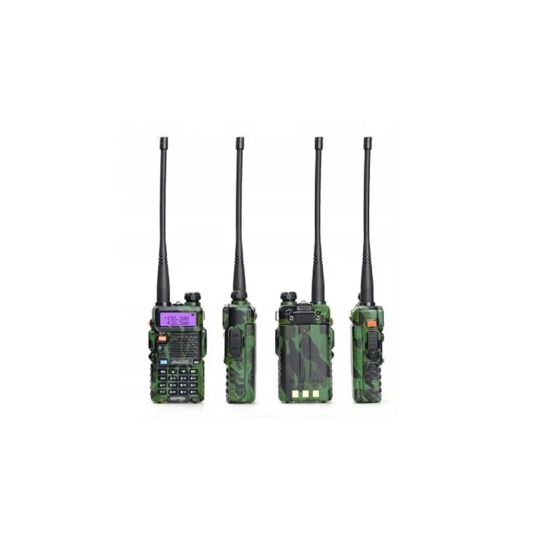 Baofeng UV-5R 5W 1800mAh kamuflaaž käsiraadio FM/VOX/LED-taskulambiga