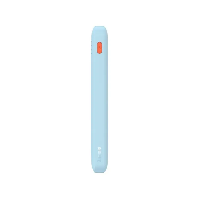 Baseus Airpow P10022801313-00 10000mAh 20W sinine liitium-polümeer toitepank, kahe seadme samaaegseks laadimiseks, USB-C/USB-A/Micro-USB, LED-indikaatorid, kaasas kaabel