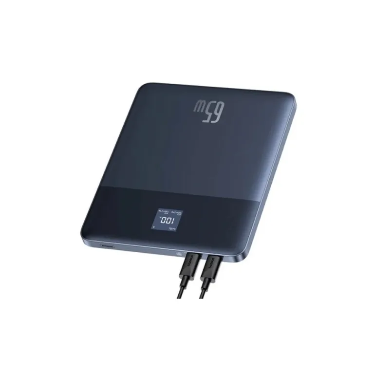 Baseus Blade2 P10063801323-00 12000 mAh sinine 65W kiirlaadimisega USB-C akupank, sisseehitatud ekraani ja kaitsega, 2 seadme samaaegseks laadimiseks