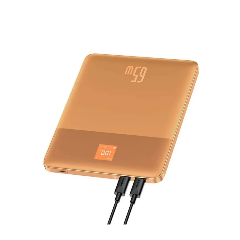 Baseus Blade2 P10063801733-00 12000mAh 65W oranž üliõhuke kiirlaadimisega USB-C akupank sülearvutile ja nutiseadmetele