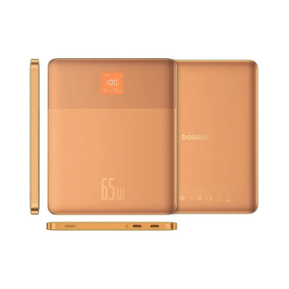 Baseus Blade2 P10063801733-00 12000mAh 65W oranž üliõhuke kiirlaadimisega USB-C akupank sülearvutile ja nutiseadmetele