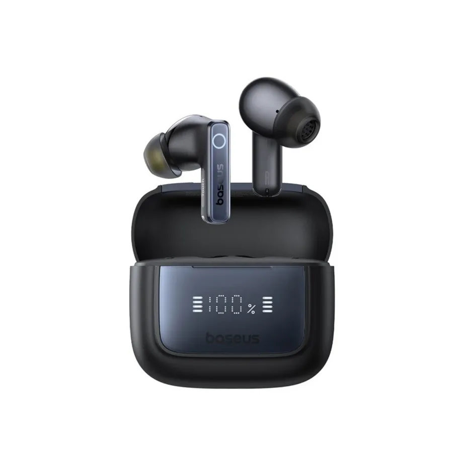 Baseus Bowie 35 mustad TWS mürasummutusega Bluetooth kõrvaklapid, 65h – 3