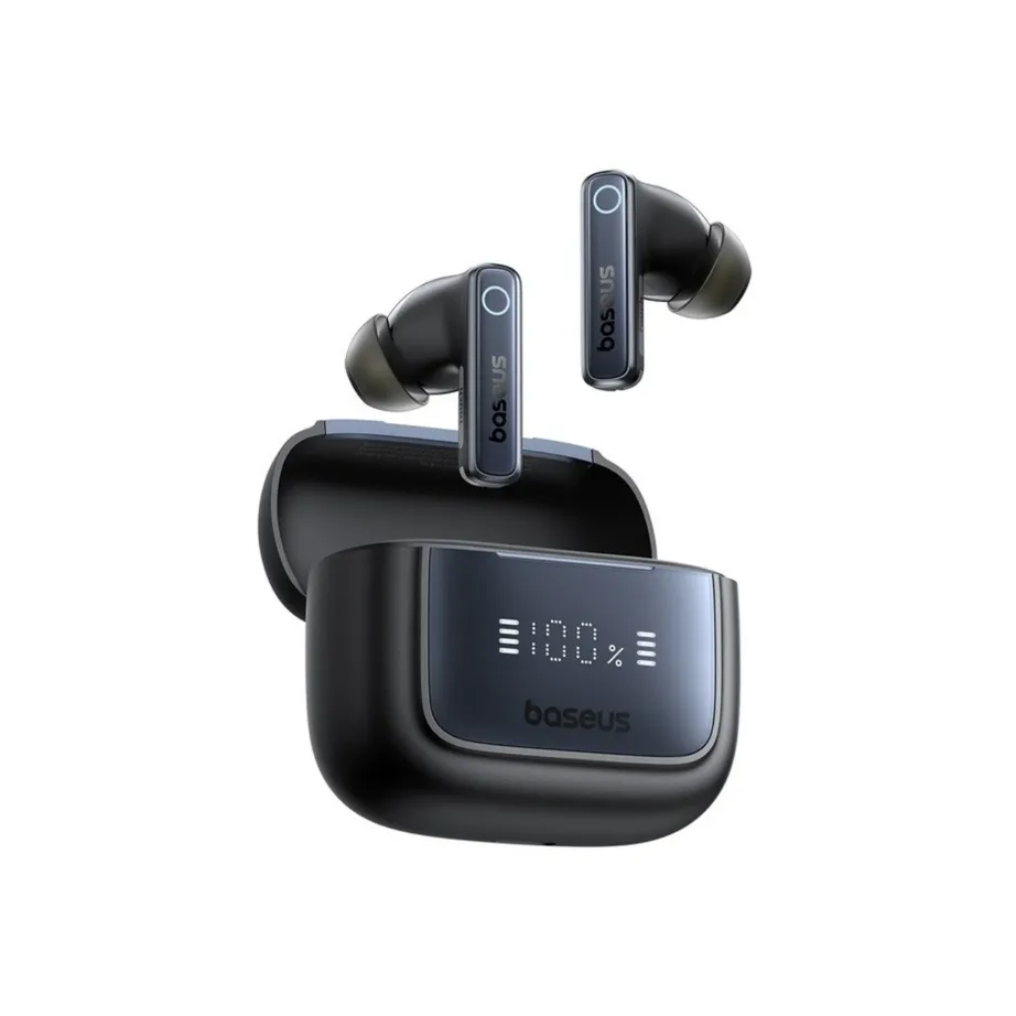 Baseus Bowie 35 mustad TWS mürasummutusega Bluetooth kõrvaklapid, 65h