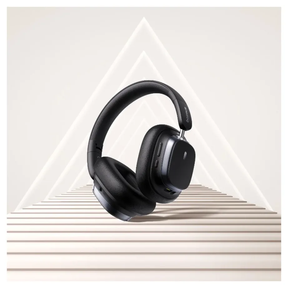 Baseus Bowie H1s mustad Bluetooth 5.4 juhtmevabad aktiivse mürasummutusega kõrvaklapid, 800 mAh aku, mikrofoniga, pea peale – 9