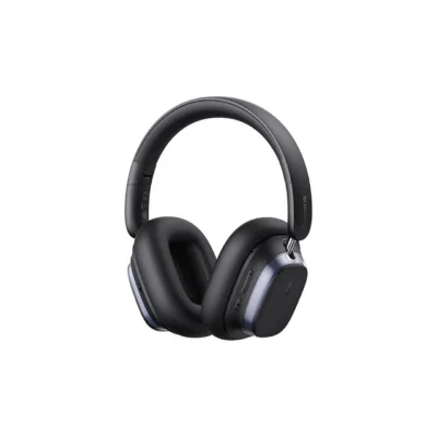 Baseus Bowie H1s mustad Bluetooth 5.4 juhtmevabad aktiivse mürasummutusega kõrvaklapid, 800 mAh aku, mikrofoniga, pea peale