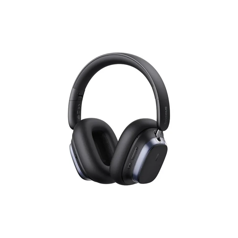 Baseus Bowie H1s mustad Bluetooth 5.4 juhtmevabad aktiivse mürasummutusega kõrvaklapid, 800 mAh aku, mikrofoniga, pea peale